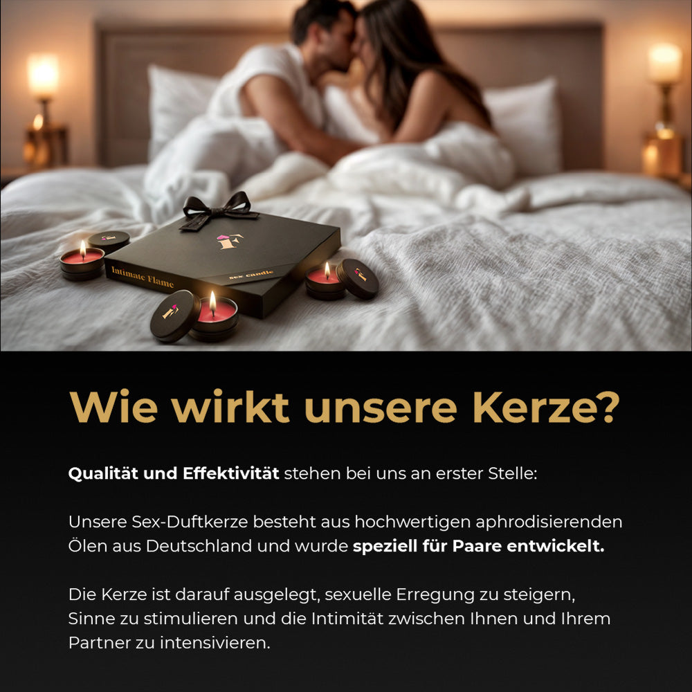 Aroma Kerze paar im Bett Liebe Leidenschaft