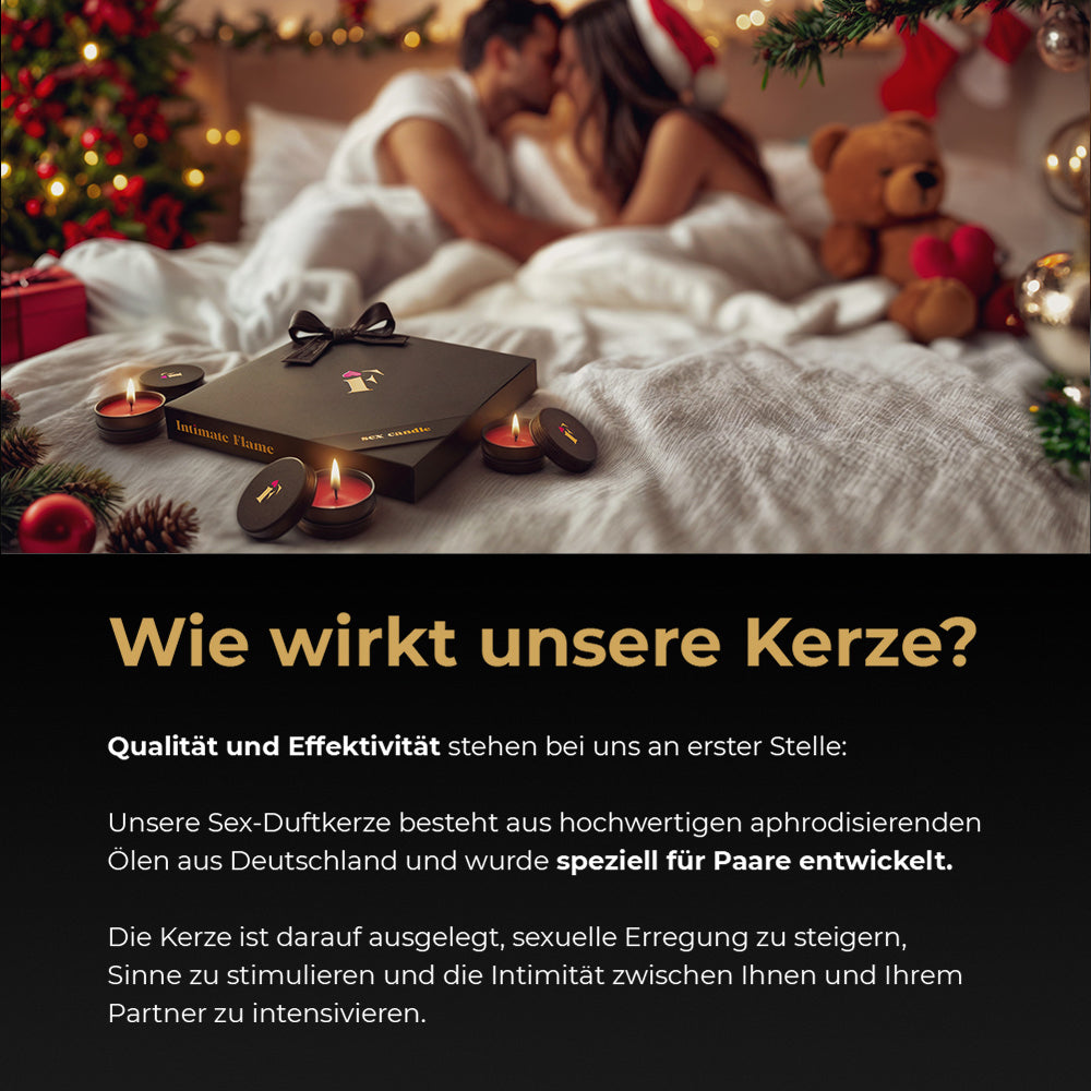 Aroma Kerze paar im Bett Liebe Leidenschaft